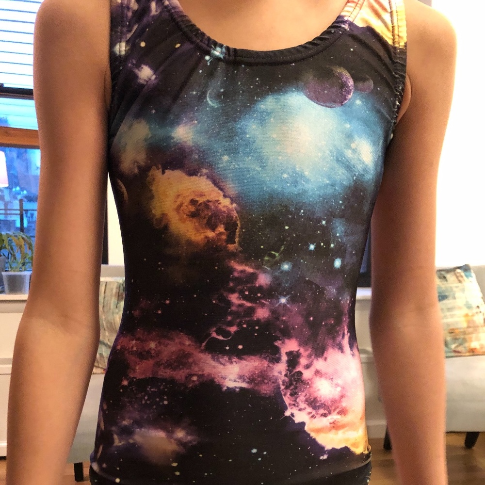 Gymnastics Leotard size CL with matching scrunchy